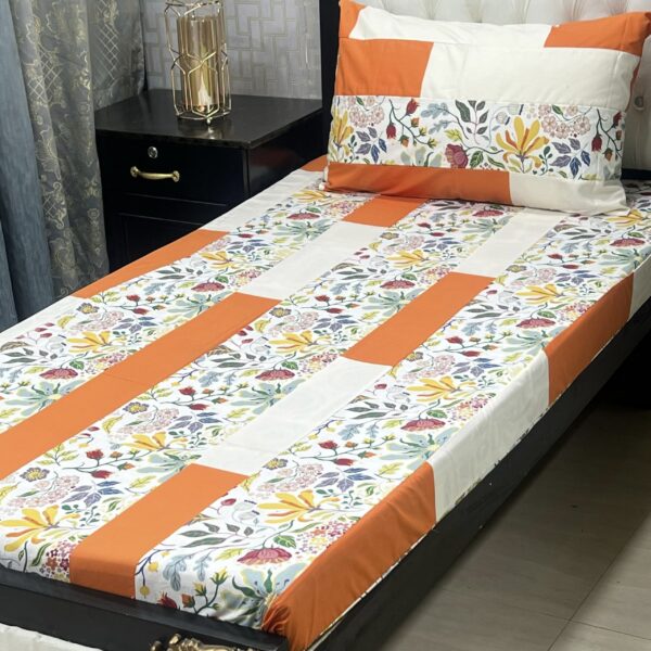 New Arrival – 2 PC Patch Work Single BedSheet | Export Quality Fabric